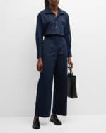 Image 5 of 6: FABIANA FILIPPI Straight-Leg Cotton Poplin Trousers