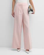 Image 2 of 3: FABIANA FILIPPI High-Rise Wide-Leg Wool-Silk Trousers