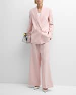 Image 3 of 3: FABIANA FILIPPI High-Rise Wide-Leg Wool-Silk Trousers