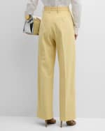 Image 4 of 6: FABIANA FILIPPI High-Rise Wide-Leg Techno Trousers