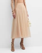 Image 2 of 6: FABIANA FILIPPI A-Line Tulle Midi Skirt