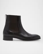 Image 1 of 6: TOM FORD Men's Elkan Burnished Leather Chelsea Boots