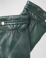 Image 2 of 2: Bruno Magli Nappa Leather Gloves With Stitched Cuffs