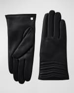 Image 1 of 2: Bruno Magli Chevron Quilted Nappa Leather Gloves