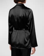 Image 4 of 5: Joseph Joubert Double-Breasted Silk Satin Blazer