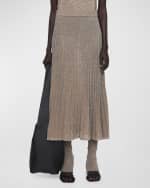Image 1 of 5: Joseph Ribbed Metallic Midi Skirt