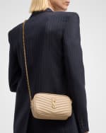 Image 3 of 6: Saint Laurent Lou Mini YSL Camera Bag in Smooth Quilted Leather