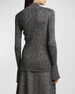 Image 4 of 6: Proenza Schouler White Label Avery Sparkly Knit Turtleneck Top
