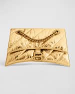 Image 2 of 5: Balenciaga Crush Small Chain Bag Metallized Quilted