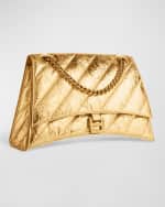 Image 2 of 4: Balenciaga Crush Medium Chain Bag Metallized Quilted