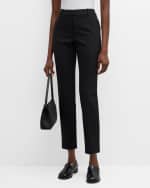 Image 3 of 6: Lafayette 148 New York Essex Mid-Rise Cropped Straight-Leg Pants
