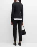 Image 4 of 6: Lafayette 148 New York Essex Mid-Rise Cropped Straight-Leg Pants