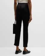 Image 4 of 6: Lafayette 148 New York Stanton Cropped Slit Hem Pants