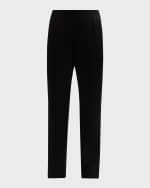 Image 1 of 6: Lafayette 148 New York Stanton Cropped Slit Hem Pants