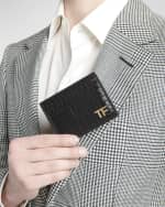 Image 2 of 4: TOM FORD Men's T Line Alligator-Effect Card Holder