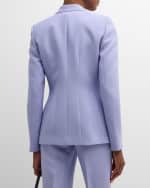 Image 4 of 7: Lafayette 148 New York Multi-Seamed Single-Button Pick Stitch Blazer