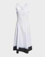 Image 1 of 5: Proenza Schouler White Label Edie Tie-Dye Sleeveless Poplin Midi Dress