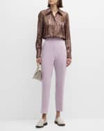 Image 5 of 6: Lafayette 148 New York Floral-Print Button-Down Silk Blouse