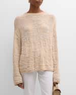 Image 1 of 6: Lafayette 148 New York Crewneck Floral Intarsia Sweater