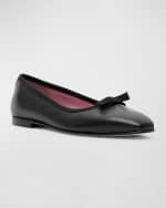 Image 4 of 5: CAREL Metallic Bow Square-Toe Ballerina Flats