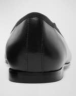 Image 2 of 5: CAREL Metallic Bow Square-Toe Ballerina Flats