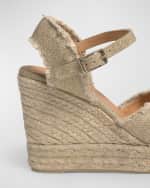 Image 3 of 5: Castaner Bromelia Frayed Canvas Wedge Espadrilles
