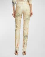Image 3 of 5: Ralph Lauren Collection 160 Faded Floral-Print Slim-Leg Jeans