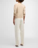 Image 3 of 6: FRAME Draped Knit Femme Tee