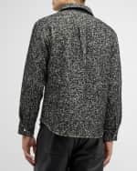 Image 3 of 5: FRAME Men's Tweed Textured Overshirt