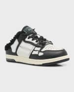 Image 4 of 5: Amiri Kid's Skel Leather Low-Top Mule Sneakers, Toddlers/Kids
