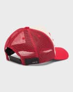 Image 2 of 2: Amiri Kid's Leather 3-Star Cotton Canvas Trucker Hat