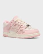 Image 4 of 5: Amiri Kid's Skel Low-Top Leather Sneakers, Toddlers/Kids