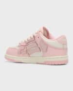Image 2 of 5: Amiri Kid's Skel Low-Top Leather Sneakers, Toddlers/Kids