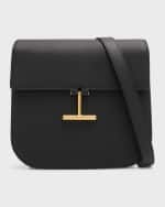 Image 1 of 6: TOM FORD Tara Medium Crossbody in Grained Leather with Leather Strap