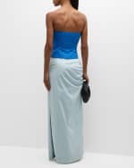 Image 3 of 6: SIR Azul Colorblock Twist Midi Skirt