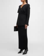 Image 5 of 6: Gabriela Hearst Keir Crepe Tailored Jacket
