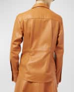 Image 3 of 5: Equipment Ezekiel Button-Down Leather Shirt