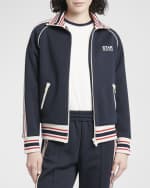 Image 3 of 6: Golden Goose Star Zip-Front Raglan Track Jacket