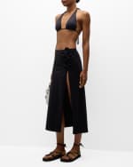 Image 5 of 6: Karla Colletto Tess Straight Maxi Skirt