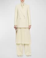 Image 2 of 5: Joseph Florian Double-Breasted Peak-Lapel Twill Jacket