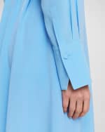 Image 5 of 5: Joseph Diane Belted Crepe De Chine Midi Shirtdress