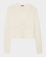 Image 1 of 5: Joseph Cashmere Button-Down V-Neck Cardigan