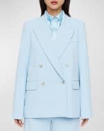 Image 2 of 5: Joseph Jaden Oversized Double-Breasted Cady Jacket