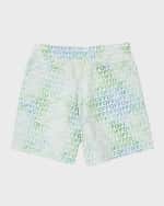 Image 2 of 3: Off-White Boy's Off Stamp Cotton Shorts, Size 12-14
