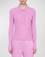 Image 1 of 4: Joseph Button-Down Merino Wool Polo