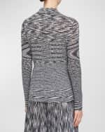 Image 3 of 5: Joseph Abstract-Print Wool-Blend Polo