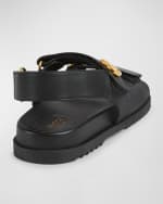 Image 2 of 5: Gucci Moritz Monogram Easy Slingback Sandals