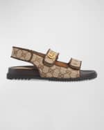 Image 1 of 5: Gucci Moritz Monogram Easy Slingback Sandals