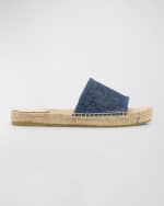 Image 1 of 5: Gucci Pilar GG Denim Espadrille Sandals