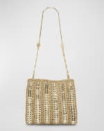 Image 1 of 6: Rabanne Sac Disc-Link Raffia Shoulder Bag